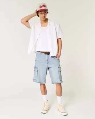 Baggy τζιν σορτς Cargo