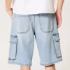 Baggy τζιν σορτς Cargo