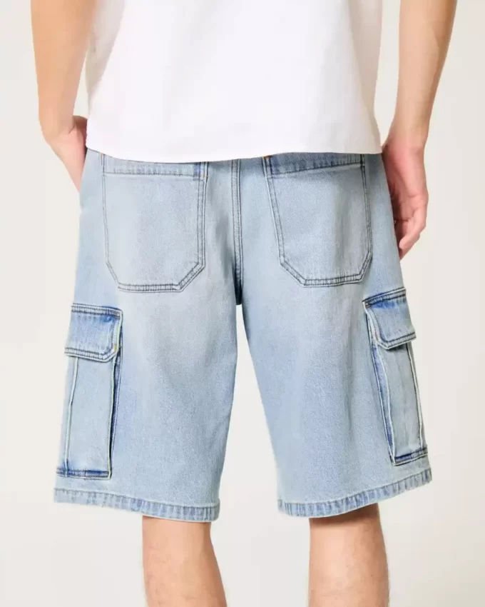 Baggy τζιν σορτς Cargo