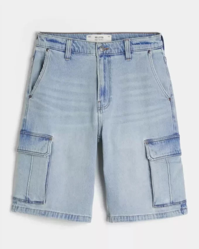 Baggy τζιν σορτς Cargo