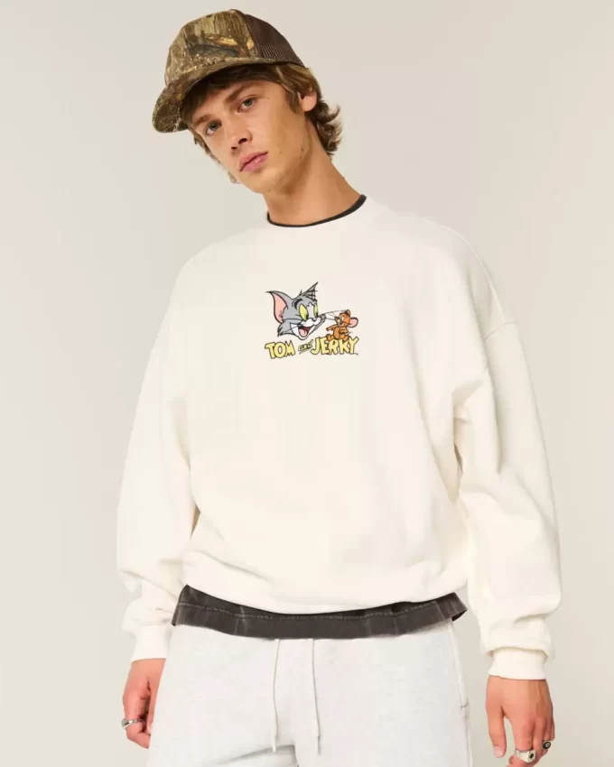 Φούτερ Baggy Cinch Tom and Jerry Graphic Crew Φούτερ Baggy Cinch Tom and Jerry Graphic Crew