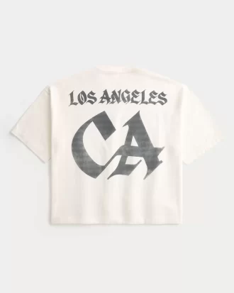 Μπλουζάκι ποδοσφαίρου βαρέων βαρών Baggy Crop Los Angeles Graphic