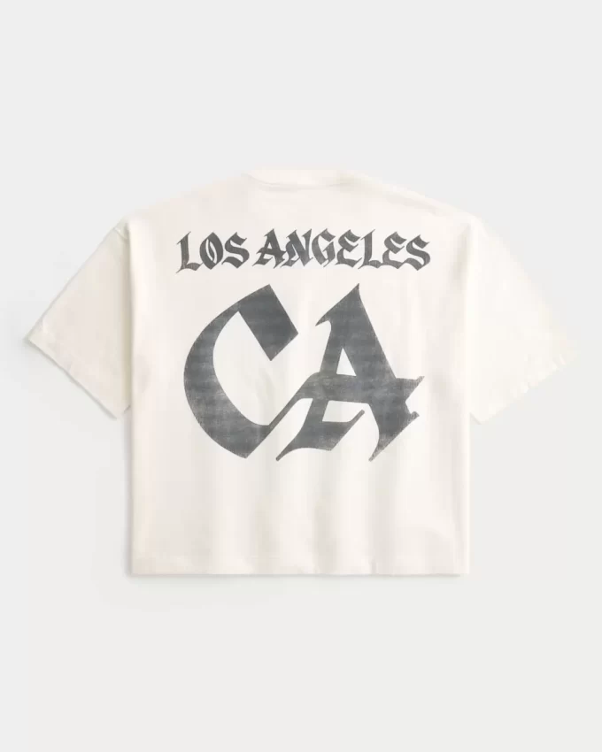 Μπλουζάκι ποδοσφαίρου βαρέων βαρών Baggy Crop Los Angeles Graphic
