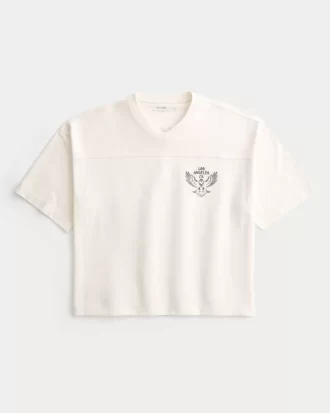 Μπλουζάκι ποδοσφαίρου βαρέων βαρών Baggy Crop Los Angeles Graphic