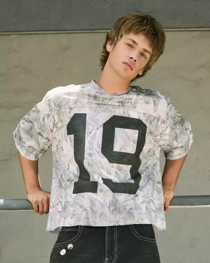 Baggy Graphic Camo Jersey