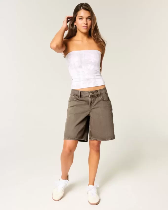 Χαμηλό Καφέ Baggy Jort Χαμηλό Καφέ Baggy Jort