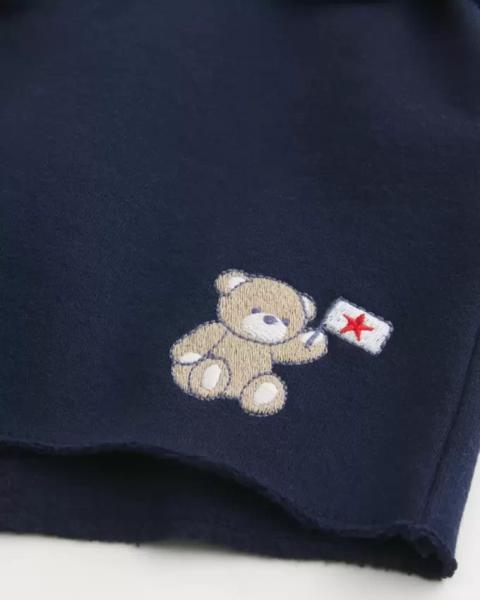 Μίνι φλις σορτς Bear Graphic Μίνι φλις σορτς Bear Graphic