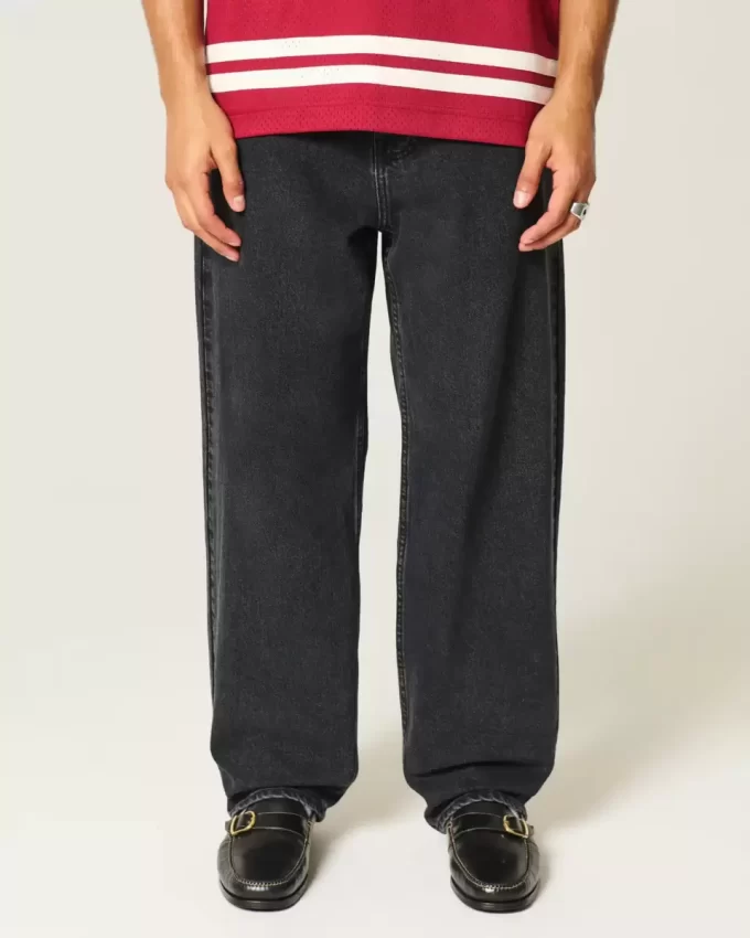 Πλυμένο Black Skater Baggy Jeans Πλυμένο Black Skater Baggy Jeans