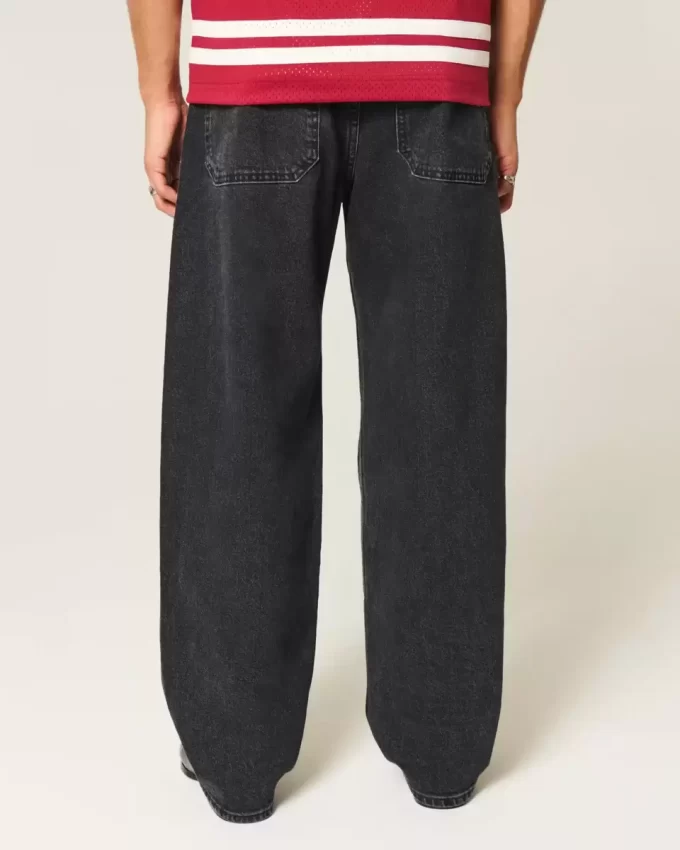 Πλυμένο Black Skater Baggy Jeans Πλυμένο Black Skater Baggy Jeans