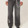 Πλυμένο τζιν Black Star Graphic Baggy Πλυμένο τζιν Black Star Graphic Baggy
