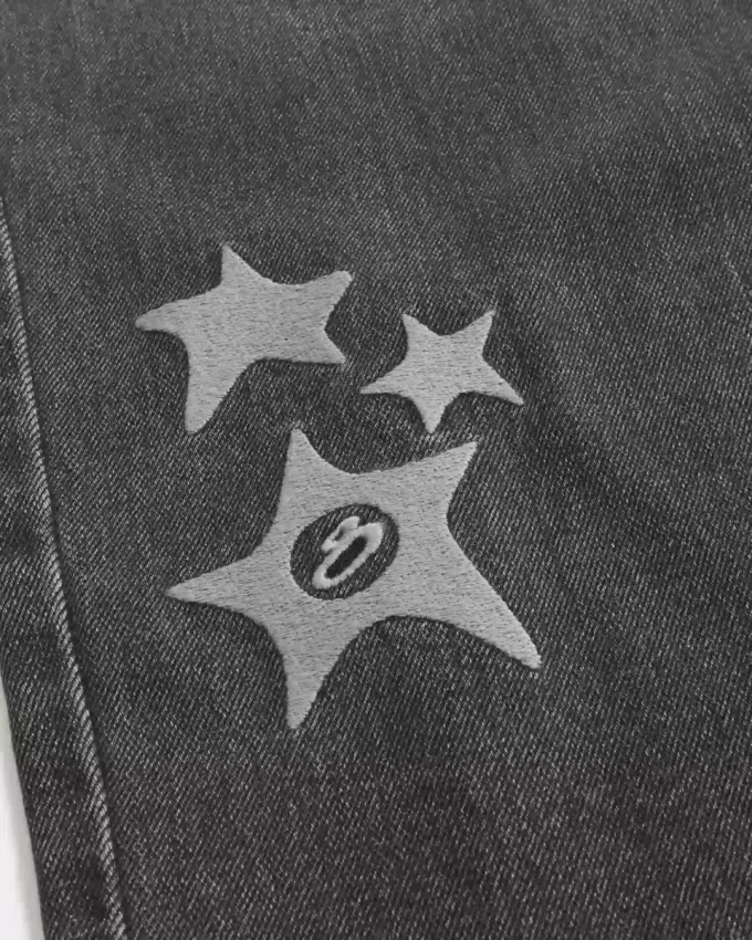 Πλυμένο τζιν Black Star Graphic Baggy Πλυμένο τζιν Black Star Graphic Baggy