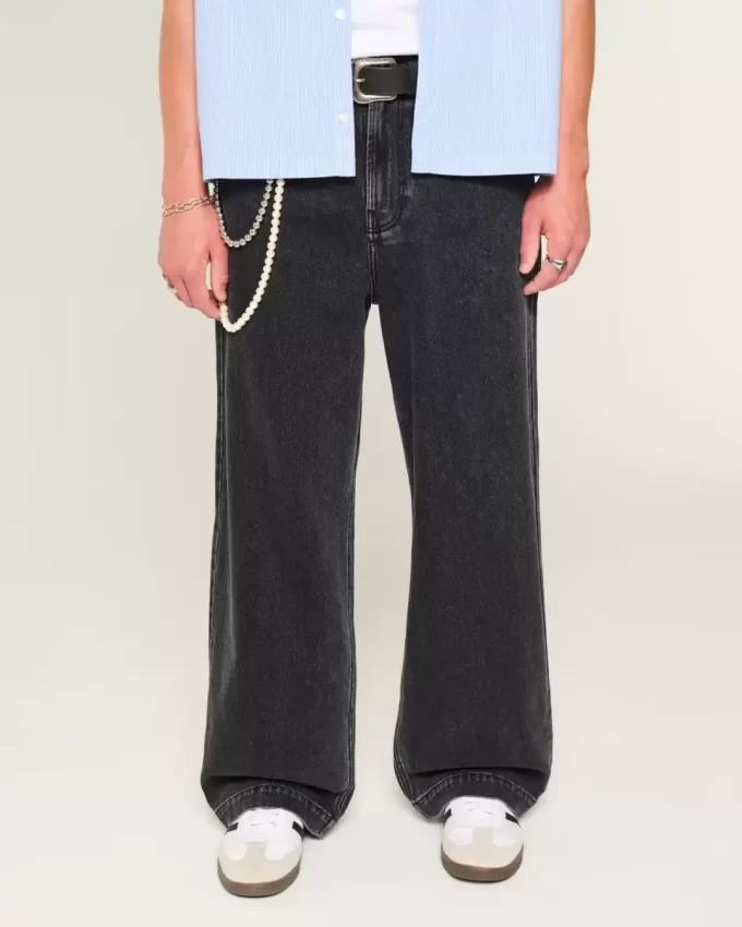 Πλυμένο τζιν Black Star Graphic Super Baggy Πλυμένο τζιν Black Star Graphic Super Baggy