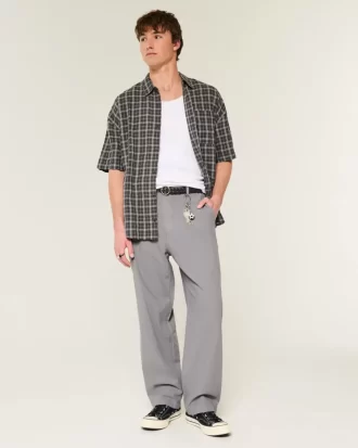 Φαρδύ παντελόνι λινό-Blend Flex Waist