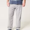 Παντελόνι λινό-Blend Flex-Waist φαρδύ Παντελόνι λινό-Blend Flex-Waist φαρδύ