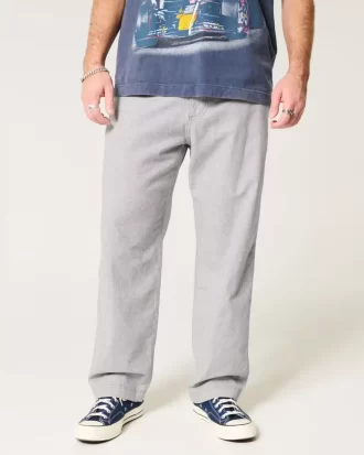Παντελόνι λινό-Blend Flex-Waist φαρδύ Παντελόνι λινό-Blend Flex-Waist φαρδύ