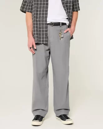 Φαρδύ παντελόνι λινό-Blend Flex Waist