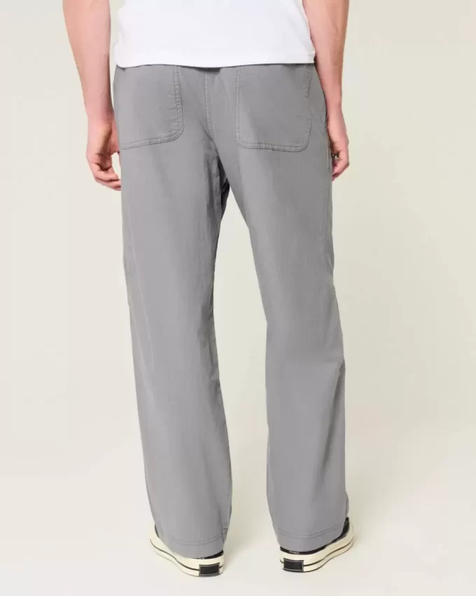 Φαρδύ παντελόνι λινό-Blend Flex Waist Φαρδύ παντελόνι λινό-Blend Flex Waist