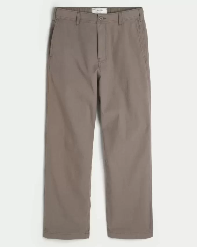 Φαρδύ παντελόνι λινό-Blend Flex Waist Φαρδύ παντελόνι λινό-Blend Flex Waist