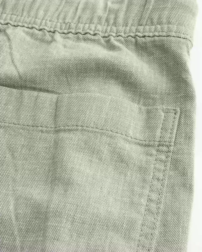 Παντελόνι λινό-Blend Flex-Waist φαρδύ Παντελόνι λινό-Blend Flex-Waist φαρδύ