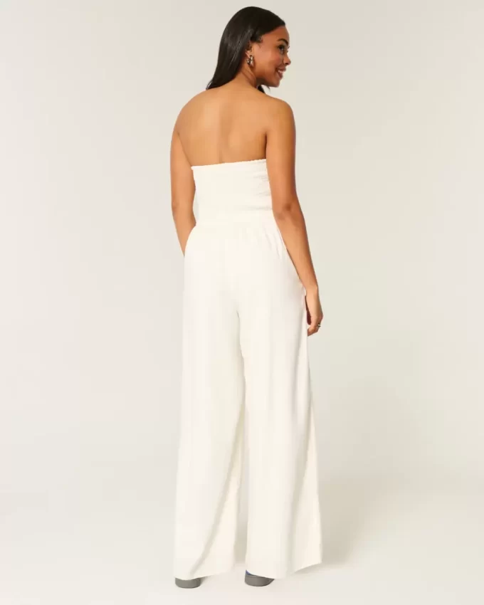 Ολόσωμη φόρμα λινό-Blend Strapless