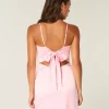 Φόρεμα Bodycon από σατέν πίσω φιόγκο Φόρεμα Bodycon από σατέν πίσω φιόγκο