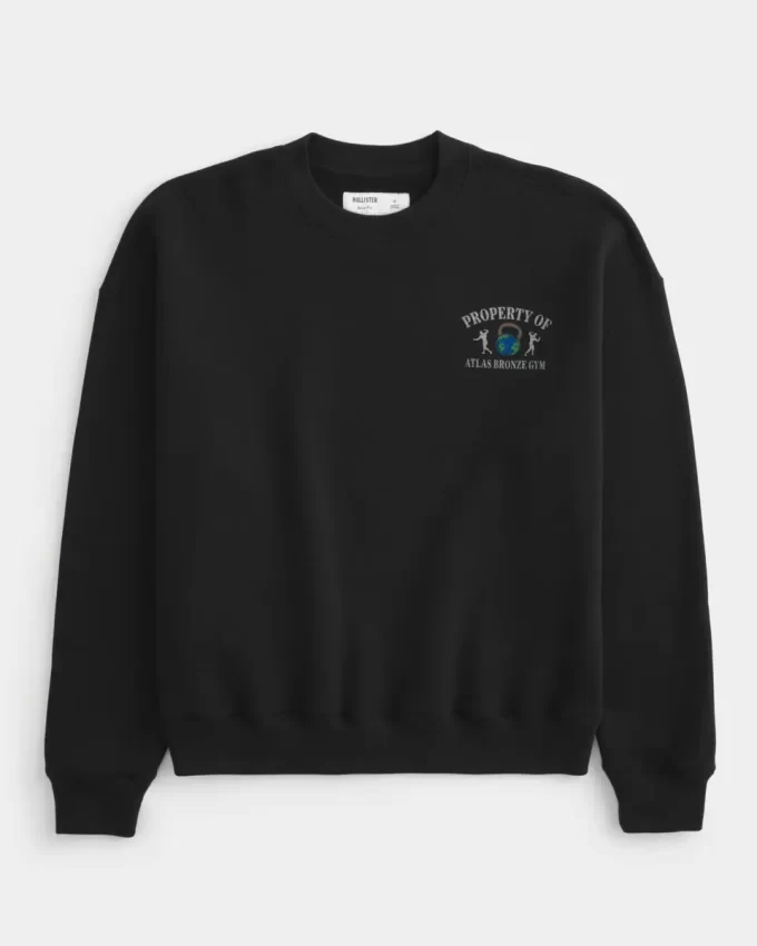 Boxy μπλούζα Atlas Bronze Gym Graphic Crew Boxy μπλούζα Atlas Bronze Gym Graphic Crew
