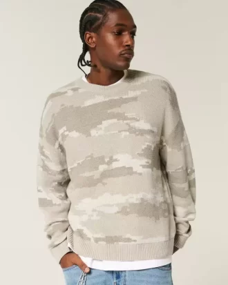 Πουλόβερ Boxy Camo Crew