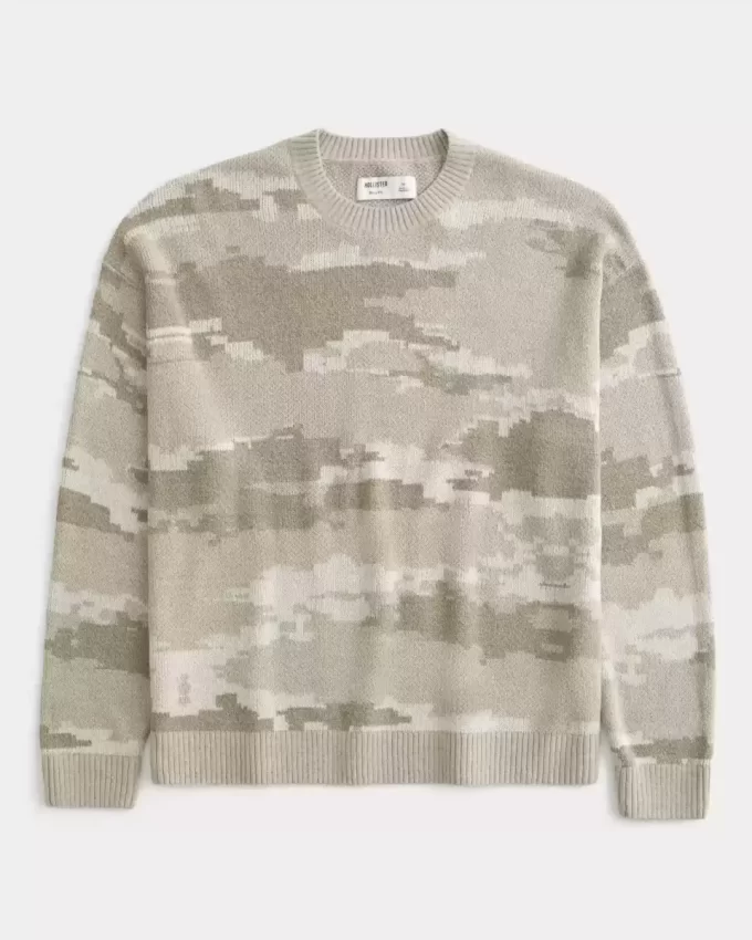 Πουλόβερ Boxy Camo Crew