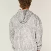 Boxy Camo Zip-Up Hoodie