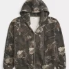 Boxy Camo Zip-Up Hoodie