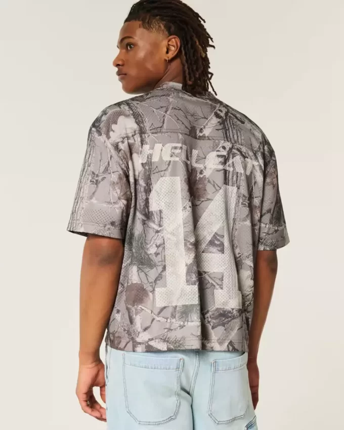 Boxy Crop Camo Dodge Graphic Jersey