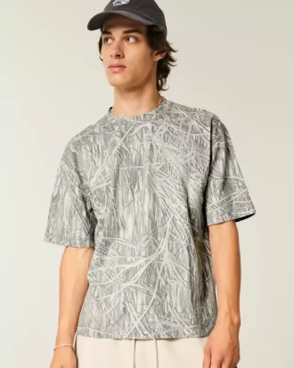 Μπλουζάκι Boxy Crop Heavyweight Camo Crew