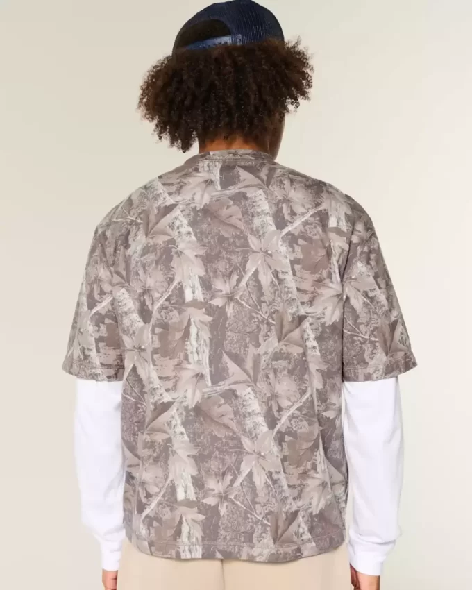 Μπλουζάκι Boxy Crop Heavyweight Camo Crew Μπλουζάκι Boxy Crop Heavyweight Camo Crew