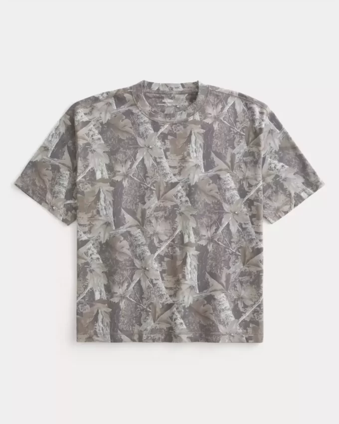 Μπλουζάκι Boxy Crop Heavyweight Camo Crew Μπλουζάκι Boxy Crop Heavyweight Camo Crew