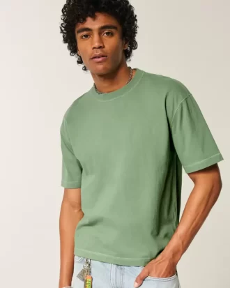 Μπλουζάκι Boxy Crop Heavyweight Washed Crew