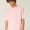 Μπλουζάκι Boxy Crop Heavyweight Washed Crew Μπλουζάκι Boxy Crop Heavyweight Washed Crew