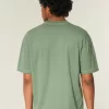 Μπλουζάκι Boxy Crop Heavyweight Washed Crew Μπλουζάκι Boxy Crop Heavyweight Washed Crew