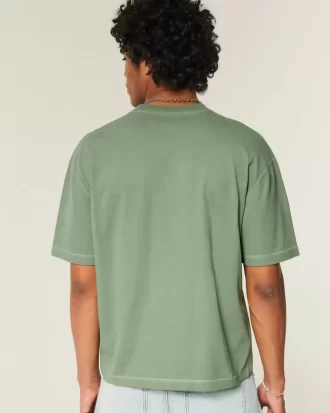 Μπλουζάκι Boxy Crop Heavyweight Washed Crew