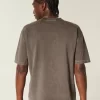 Μπλουζάκι Boxy Crop Heavyweight Washed Crew Μπλουζάκι Boxy Crop Heavyweight Washed Crew