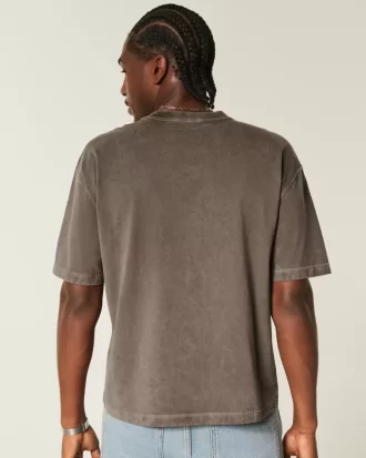 Μπλουζάκι Boxy Crop Heavyweight Washed Crew