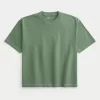 Μπλουζάκι Boxy Crop Heavyweight Washed Crew Μπλουζάκι Boxy Crop Heavyweight Washed Crew