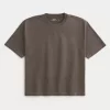 Μπλουζάκι Boxy Crop Heavyweight Washed Crew Μπλουζάκι Boxy Crop Heavyweight Washed Crew