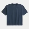 Μπλουζάκι Boxy Crop Heavyweight Washed Crew Μπλουζάκι Boxy Crop Heavyweight Washed Crew