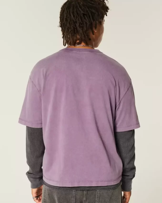 Μπλουζάκι Boxy Crop Heavyweight Washed Crew Μπλουζάκι Boxy Crop Heavyweight Washed Crew