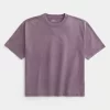 Μπλουζάκι Boxy Crop Heavyweight Washed Crew Μπλουζάκι Boxy Crop Heavyweight Washed Crew