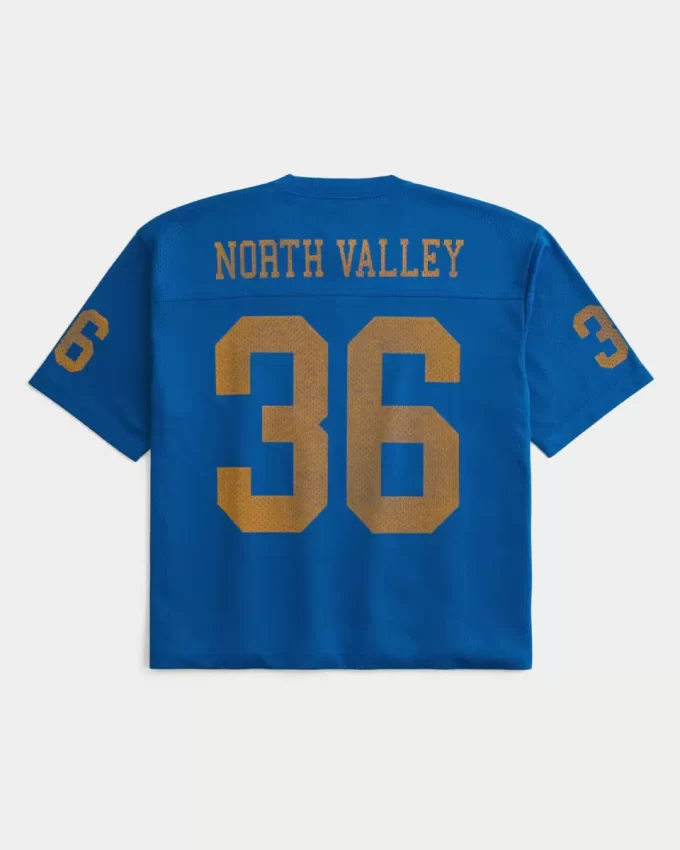 Boxy Crop Mesh North Valley Graphic Jersey