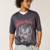 Boxy Crop Mot枚rhead Graphic Jersey