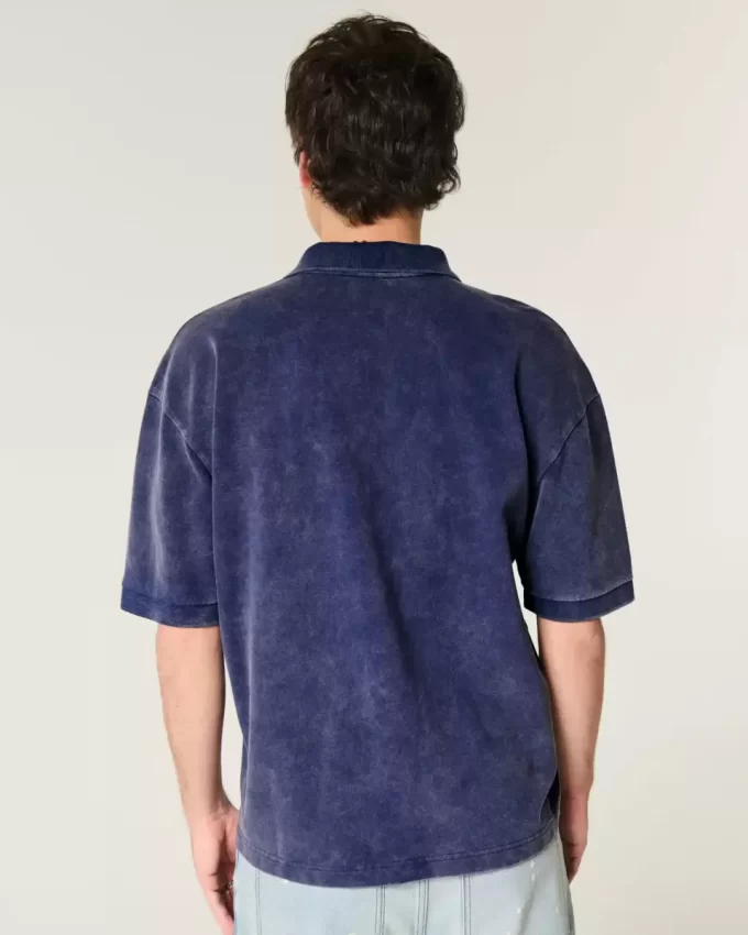 Boxy Crop Washed Polo Boxy Crop Washed Polo