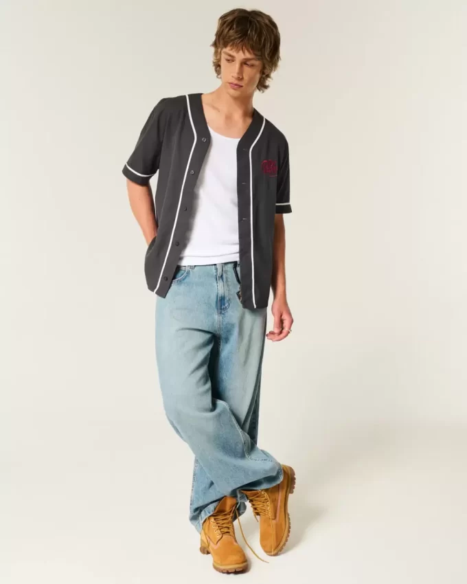 Boxy Dr Pepper Graphic Baseball Jersey Boxy Dr Pepper Graphic Baseball Jersey
