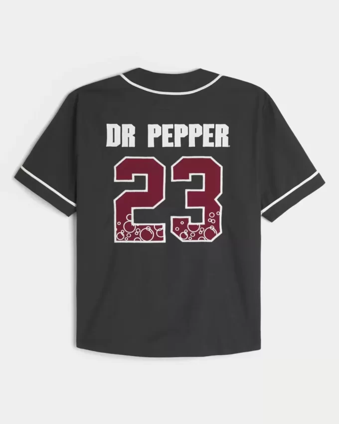 Boxy Dr Pepper Graphic Baseball Jersey Boxy Dr Pepper Graphic Baseball Jersey